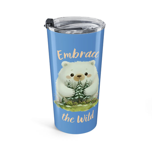 20oz Tumbler Polar Bear — Embrace the Wild Stainless Travel Mug