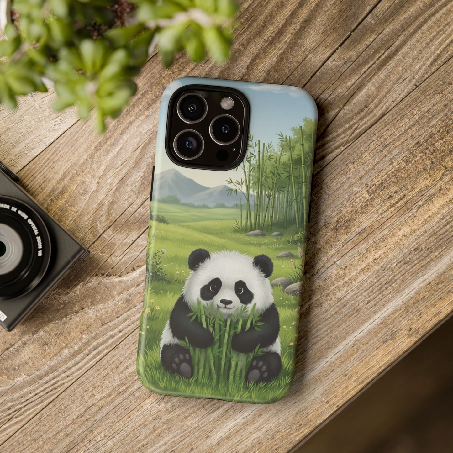 IPhone Phone Case — Cute Bamboo-Loving Panda Protective Cover
