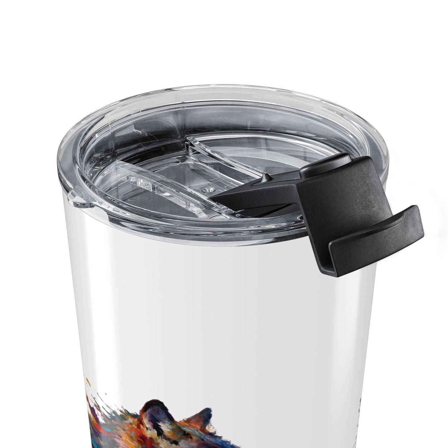 Painted Wolf 20oz Tumbler — Colorful Wolf Travel Cup (20oz)