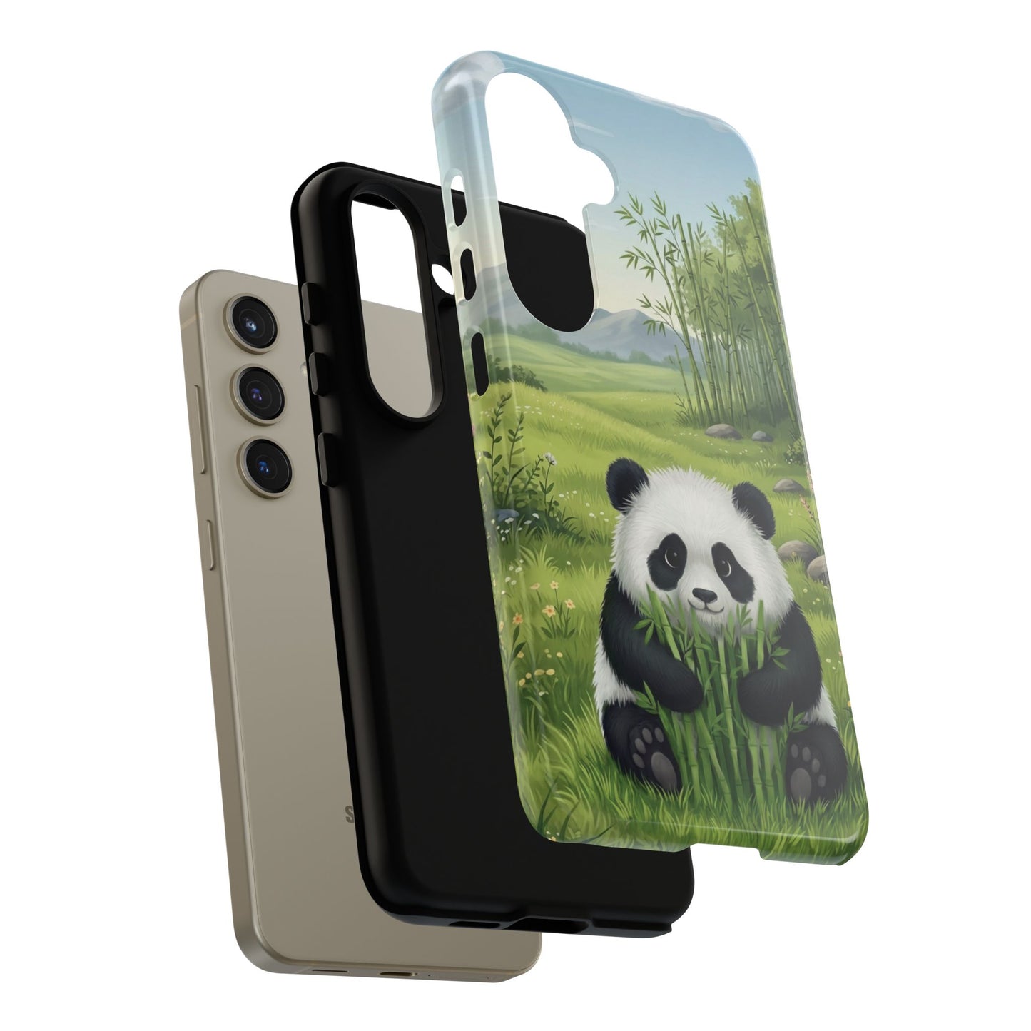 Samsung Galaxy Phone Case — Cute Bamboo-Loving Panda Protective Cover