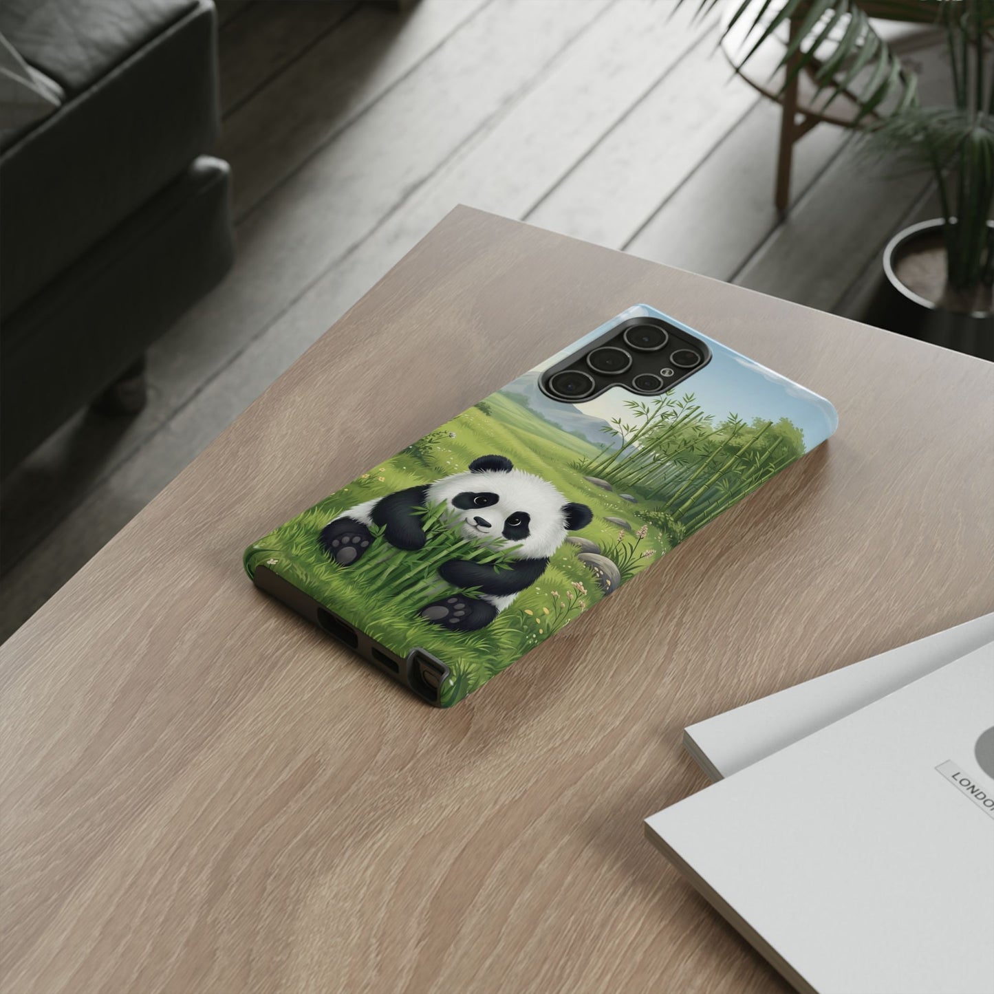 Samsung Galaxy Phone Case — Cute Bamboo-Loving Panda Protective Cover