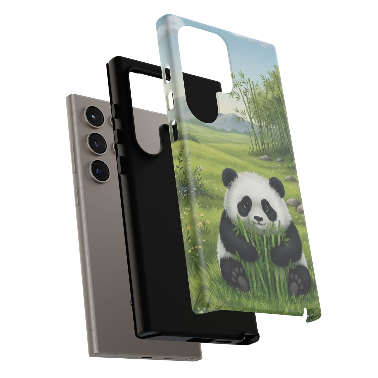 Samsung Galaxy Phone Case — Cute Bamboo-Loving Panda Protective Cover