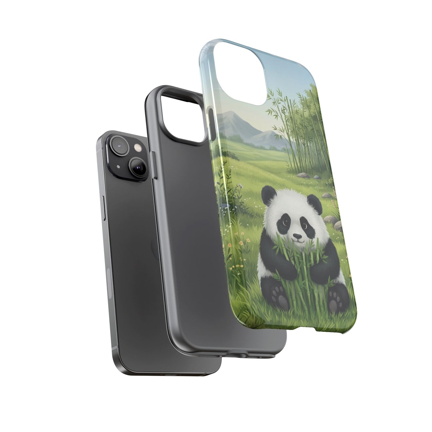IPhone Phone Case — Cute Bamboo-Loving Panda Protective Cover