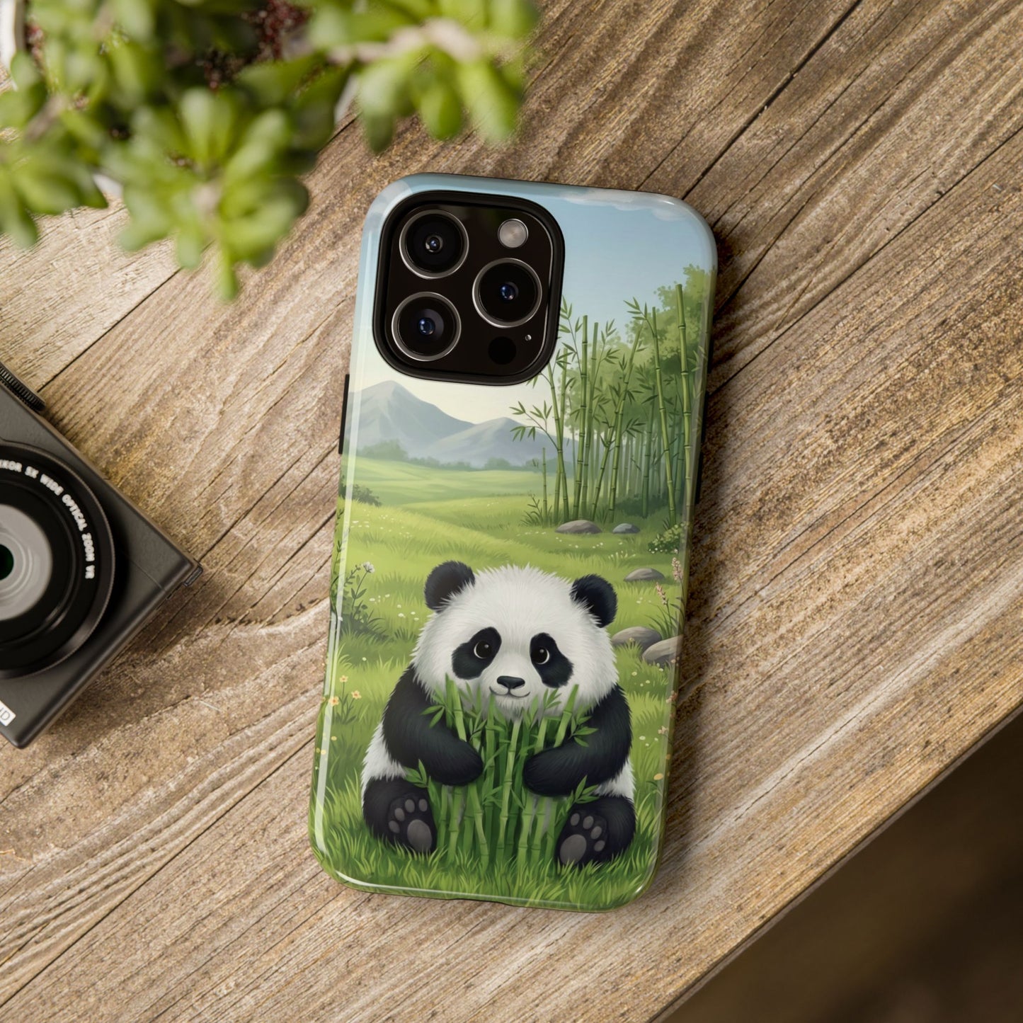 IPhone Phone Case — Cute Bamboo-Loving Panda Protective Cover