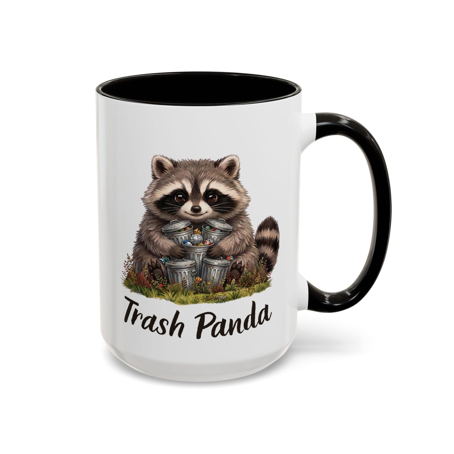 Racoon (Trash Panda) Hug Coffee Mug | Cute Racoon Forest Animal Accent Mug (11oz / 15oz)