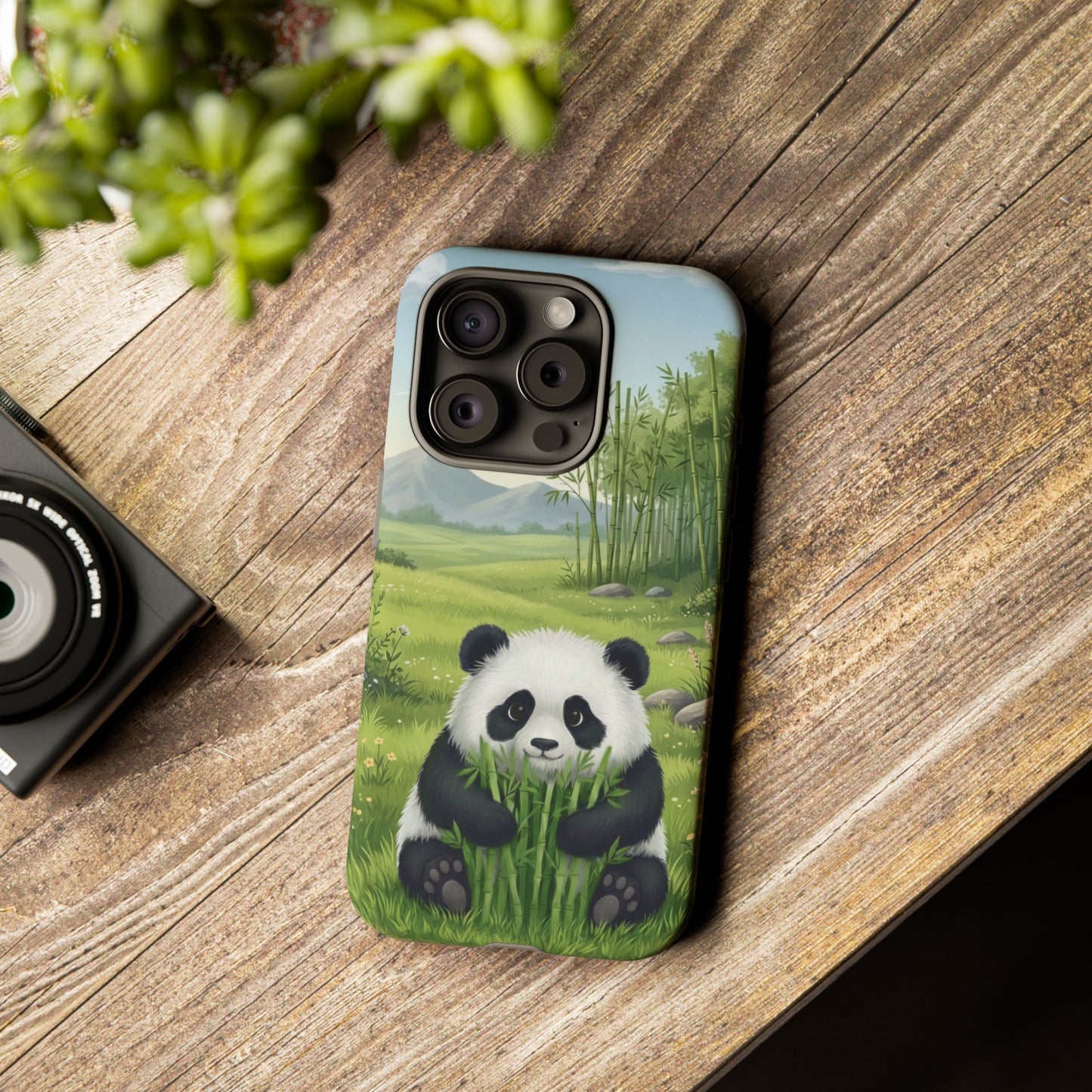 IPhone Phone Case — Cute Bamboo-Loving Panda Protective Cover