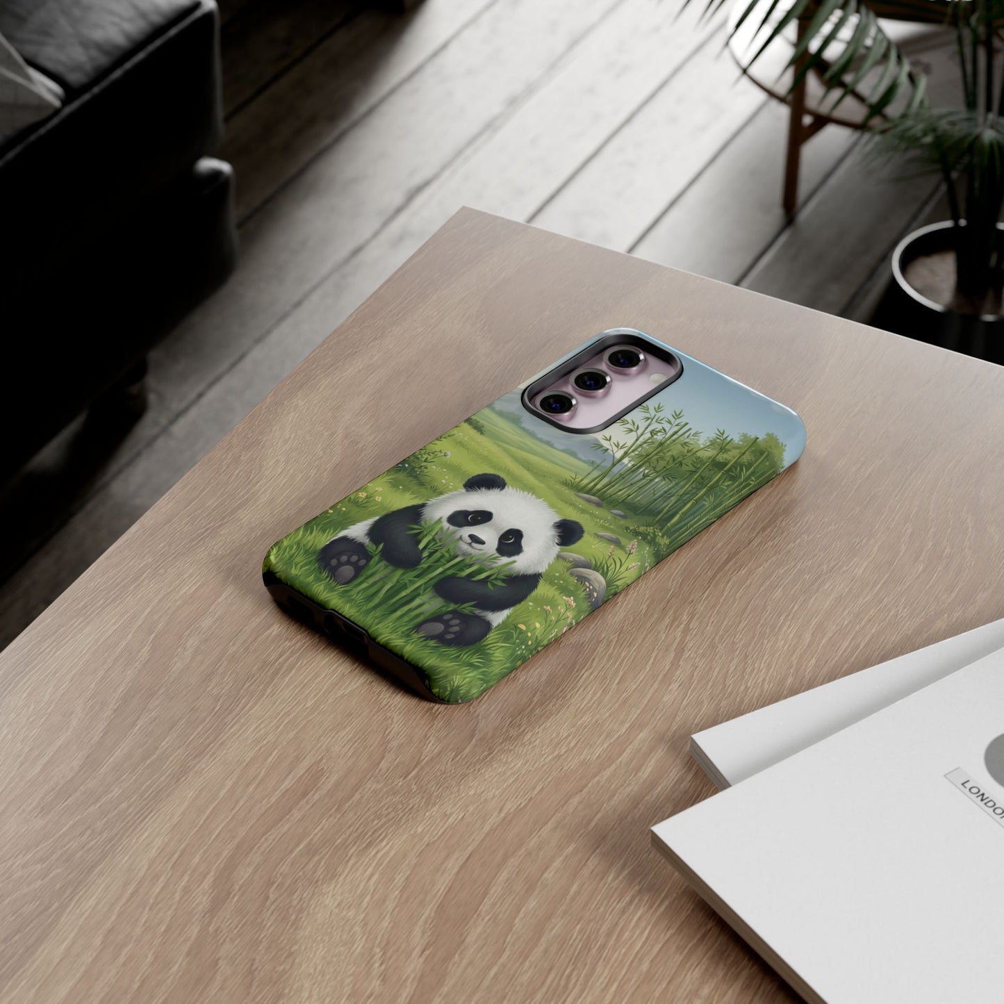Samsung Galaxy Phone Case — Cute Bamboo-Loving Panda Protective Cover