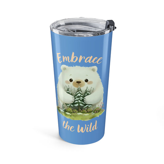 20oz Tumbler Polar Bear — Embrace the Wild Stainless Travel Mug