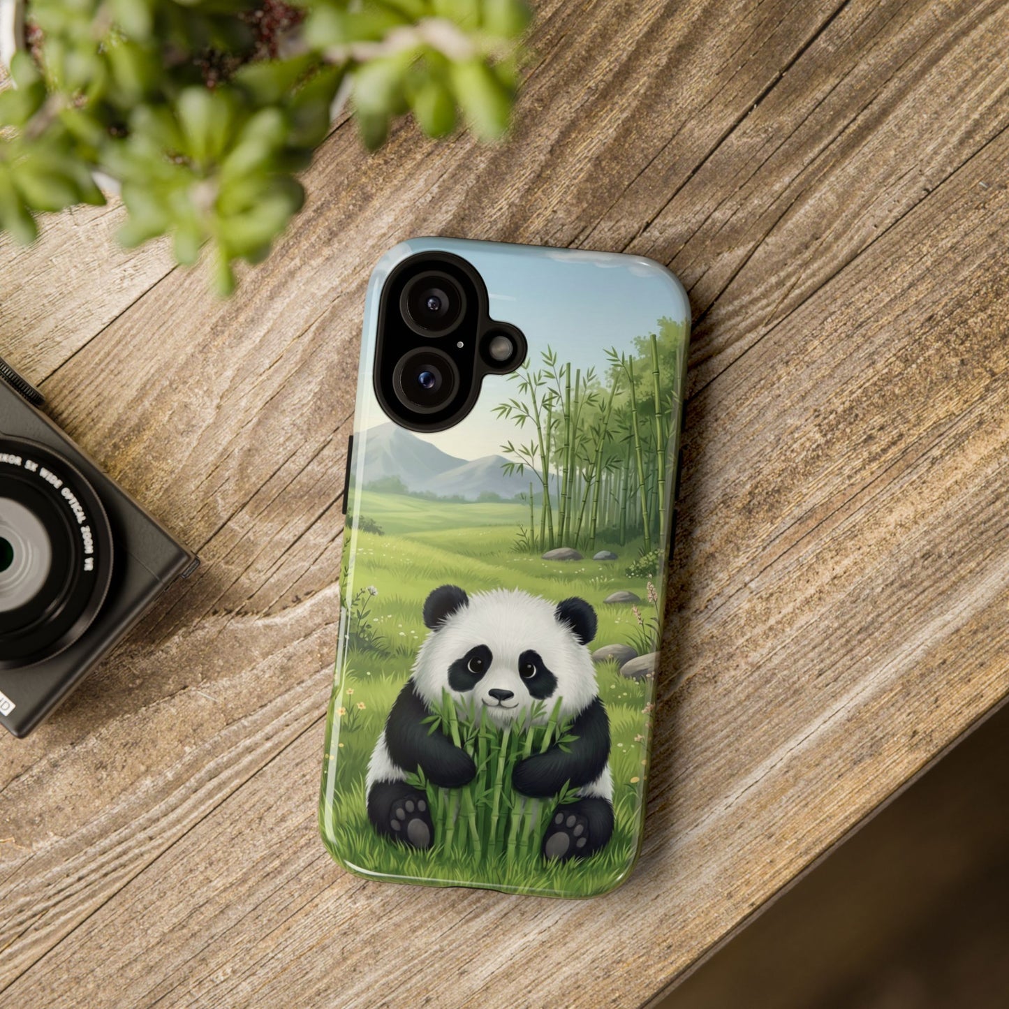 IPhone Phone Case — Cute Bamboo-Loving Panda Protective Cover