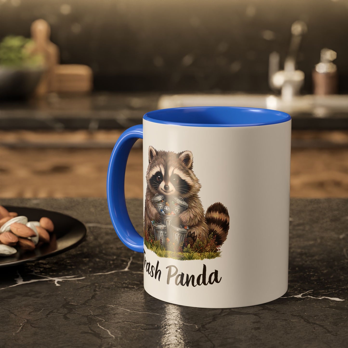 Racoon (Trash Panda) Hug Coffee Mug | Cute Racoon Forest Animal Accent Mug (11oz / 15oz)