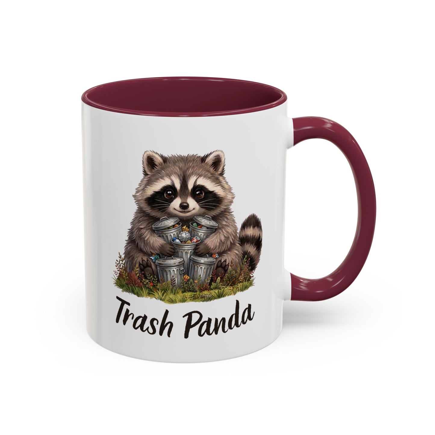 Racoon (Trash Panda) Hug Coffee Mug | Cute Racoon Forest Animal Accent Mug (11oz / 15oz)
