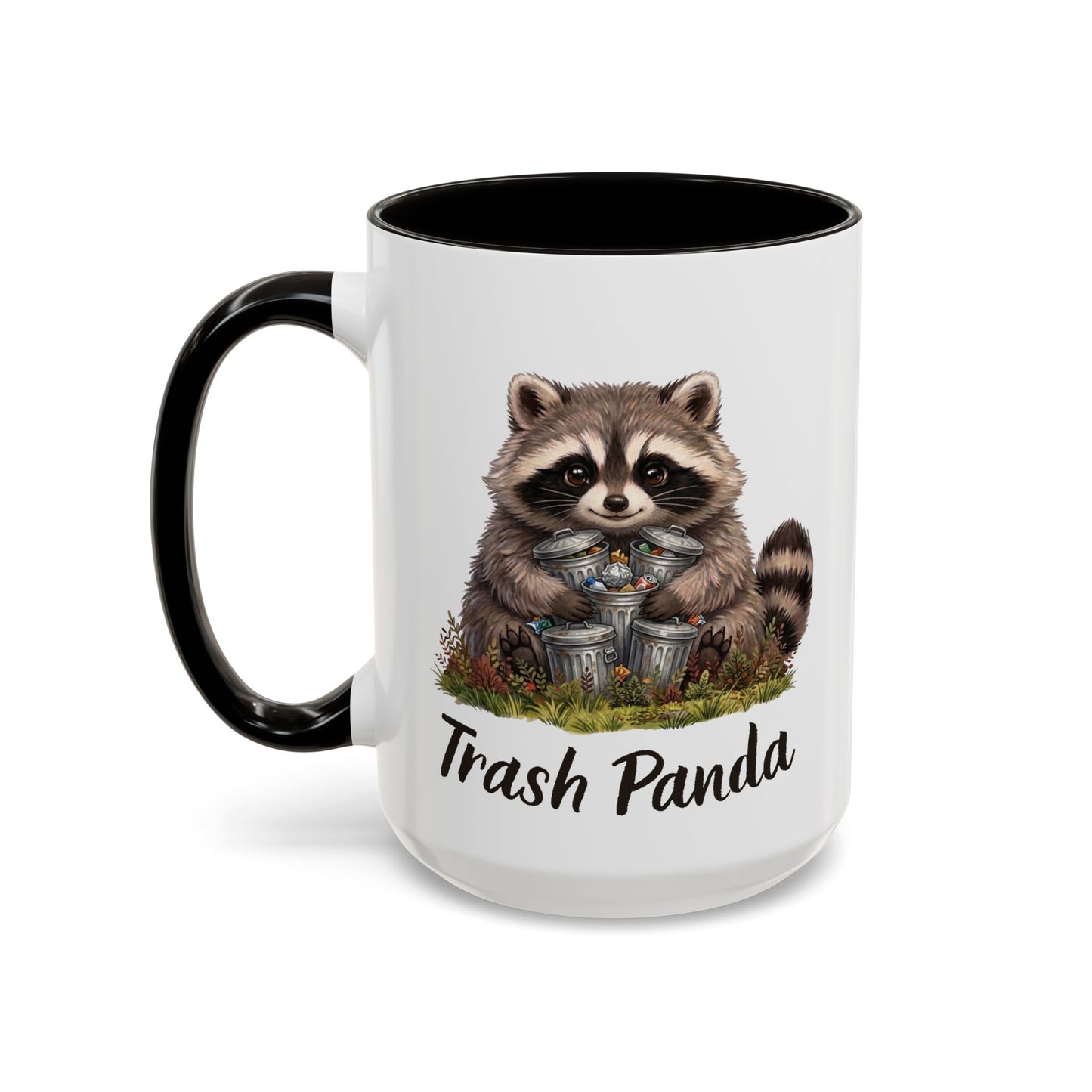Racoon (Trash Panda) Hug Coffee Mug | Cute Racoon Forest Animal Accent Mug (11oz / 15oz)