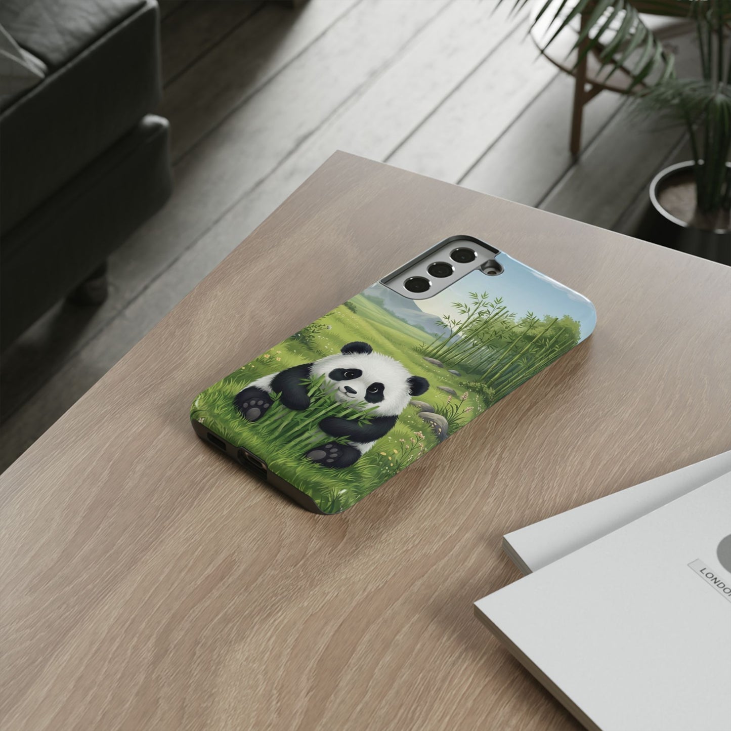 Samsung Galaxy Phone Case — Cute Bamboo-Loving Panda Protective Cover
