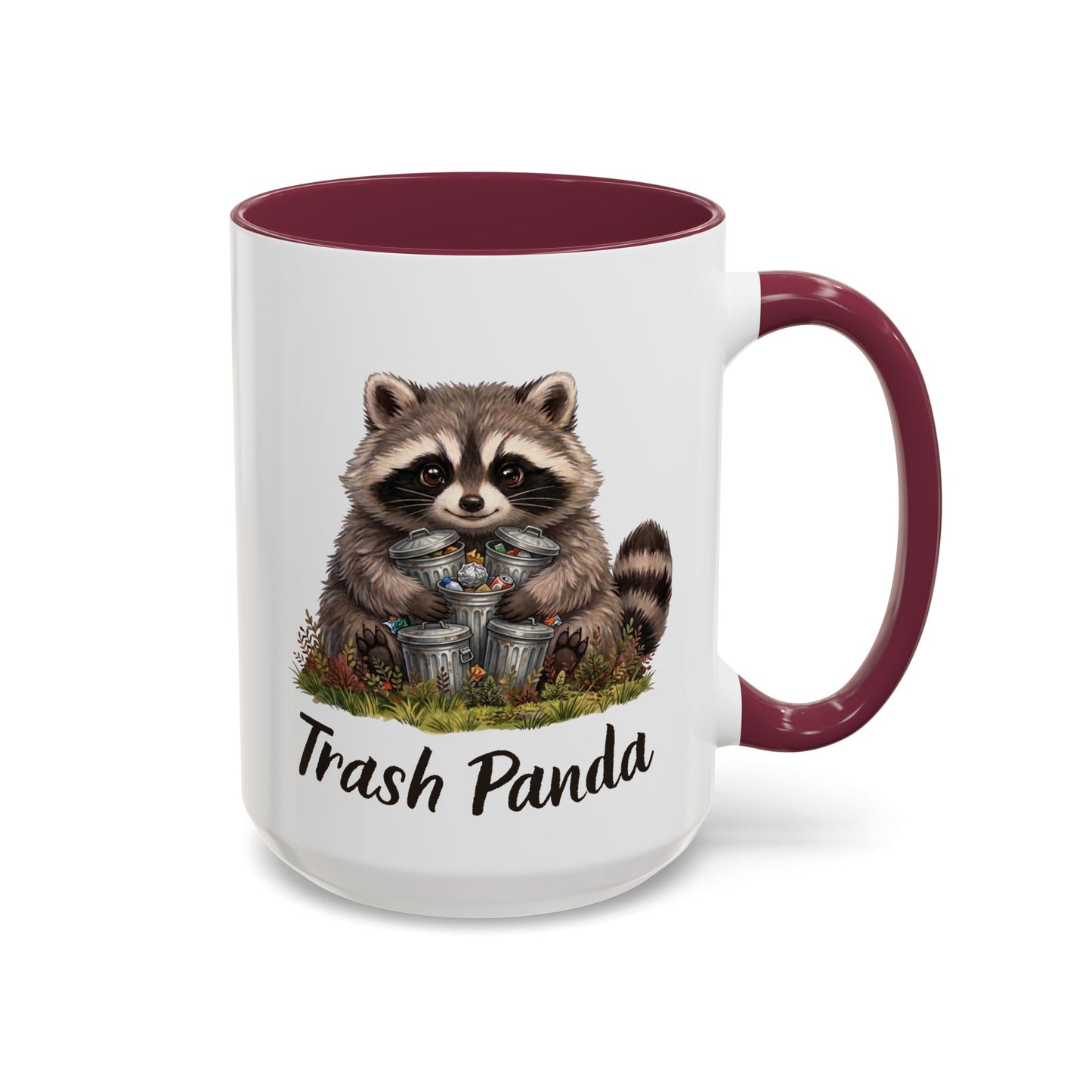 Racoon (Trash Panda) Hug Coffee Mug | Cute Racoon Forest Animal Accent Mug (11oz / 15oz)