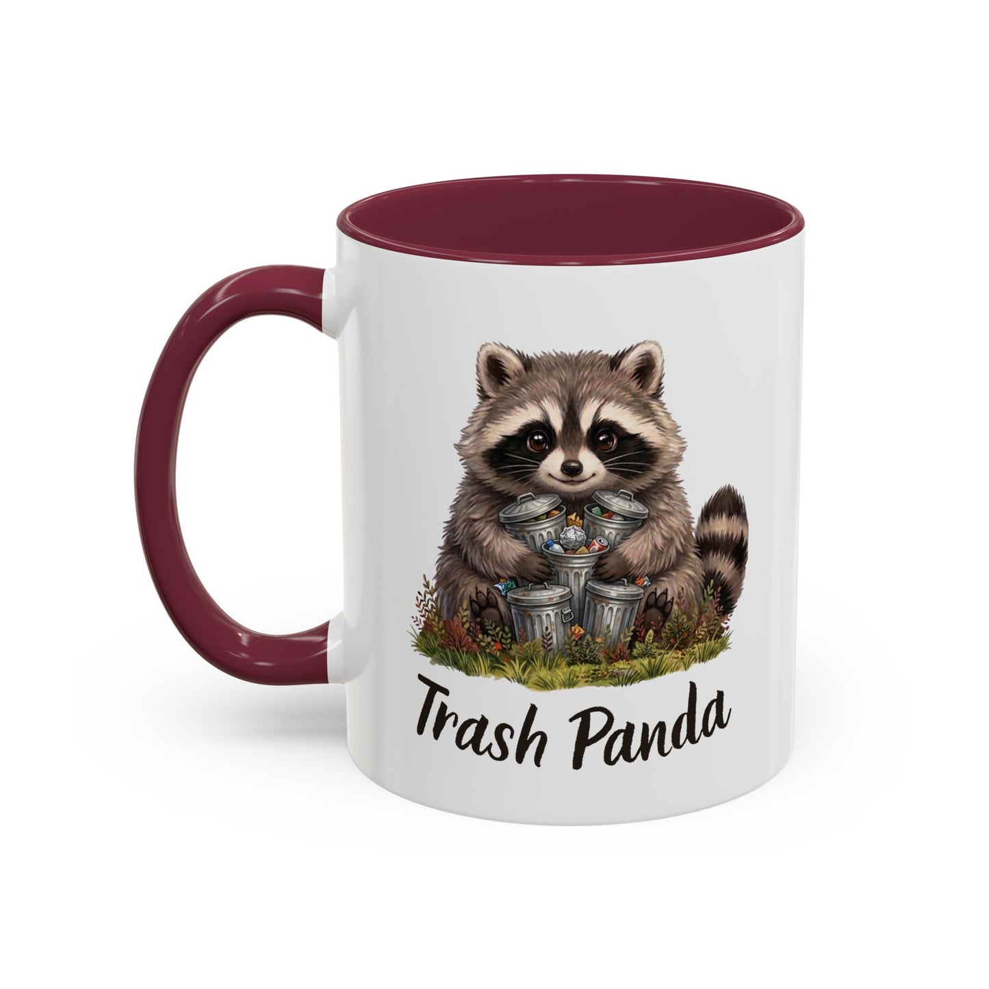 Racoon (Trash Panda) Hug Coffee Mug | Cute Racoon Forest Animal Accent Mug (11oz / 15oz)