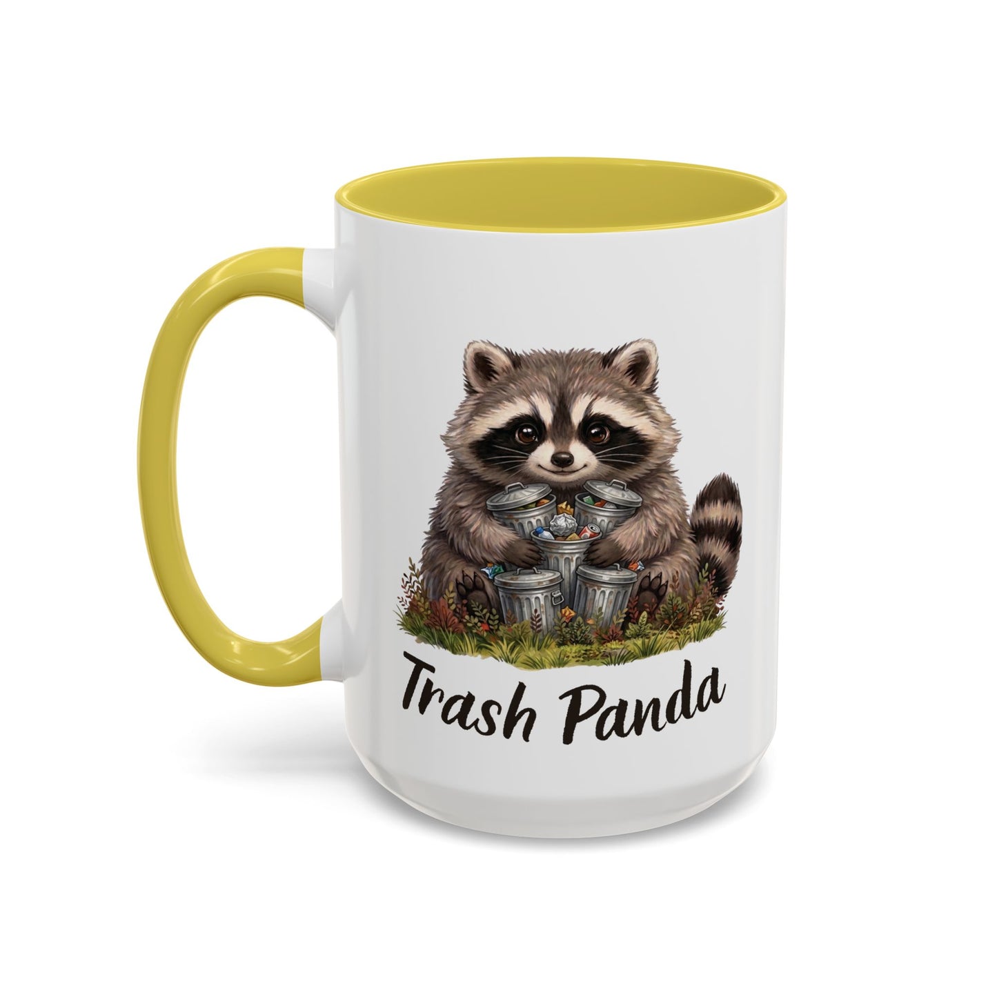 Racoon (Trash Panda) Hug Coffee Mug | Cute Racoon Forest Animal Accent Mug (11oz / 15oz)