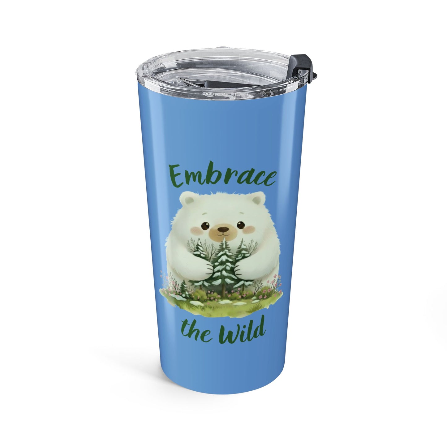 Polar Bear 20oz Tumbler — "Embrace the Wild" Travel Cup (20oz)