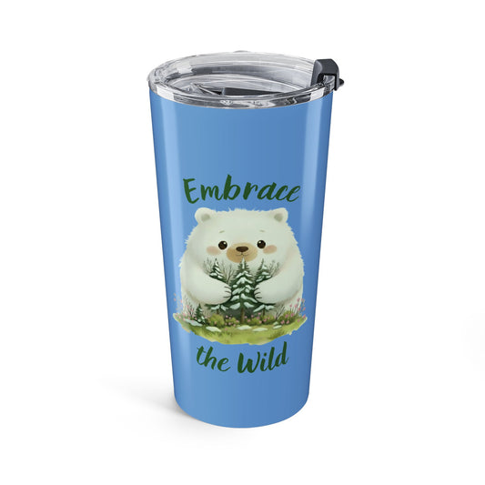 Polar Bear 20oz Tumbler — "Embrace the Wild" Travel Cup (20oz)