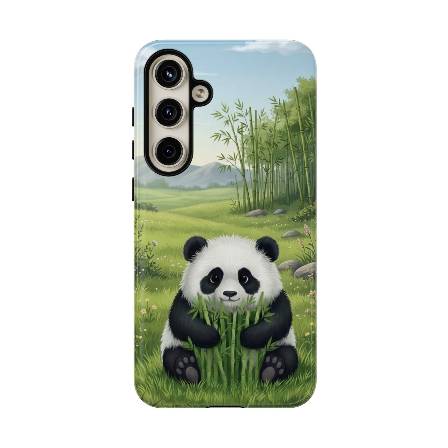 Samsung Galaxy Phone Case — Cute Bamboo-Loving Panda Protective Cover