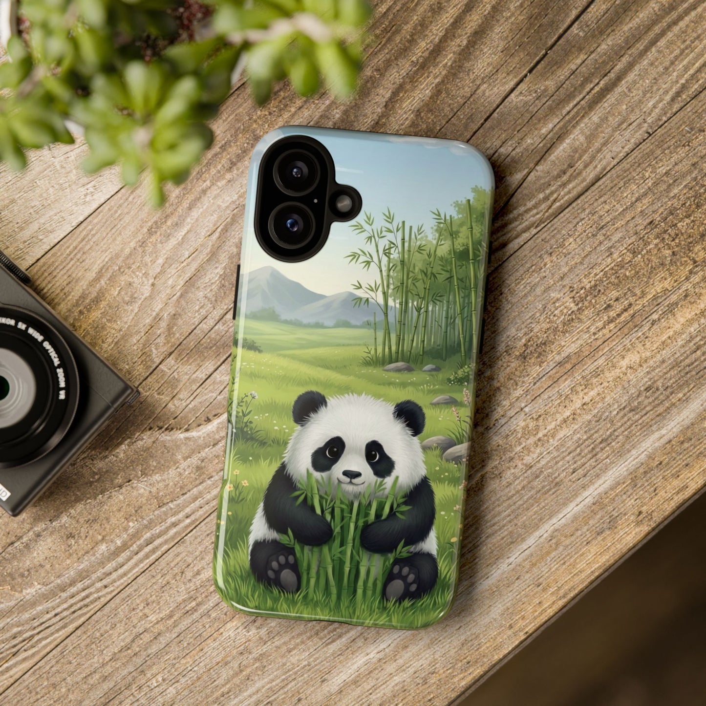 IPhone Phone Case — Cute Bamboo-Loving Panda Protective Cover