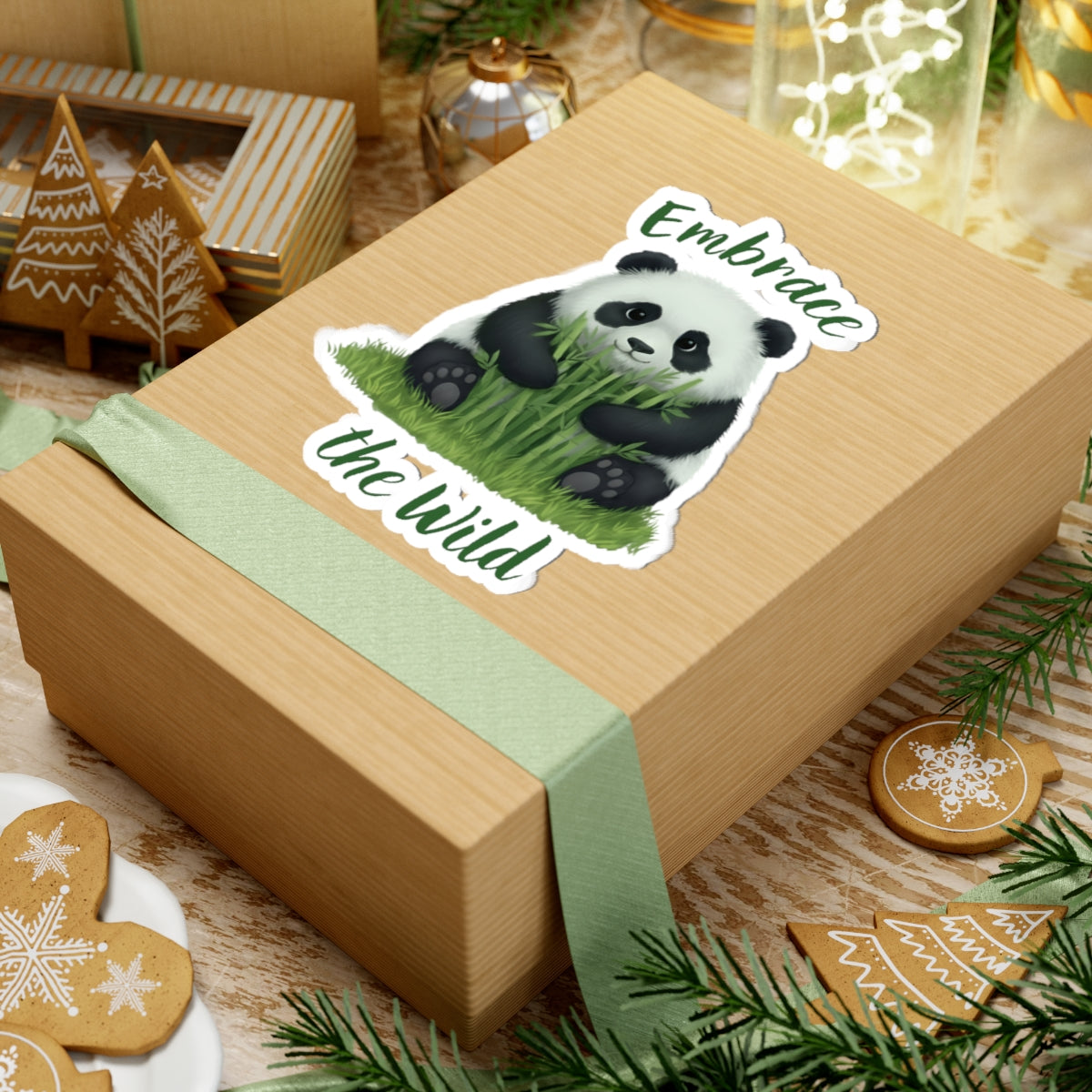 Panda Bear Kiss-Cut Sticker — Embrace the Wild Decal