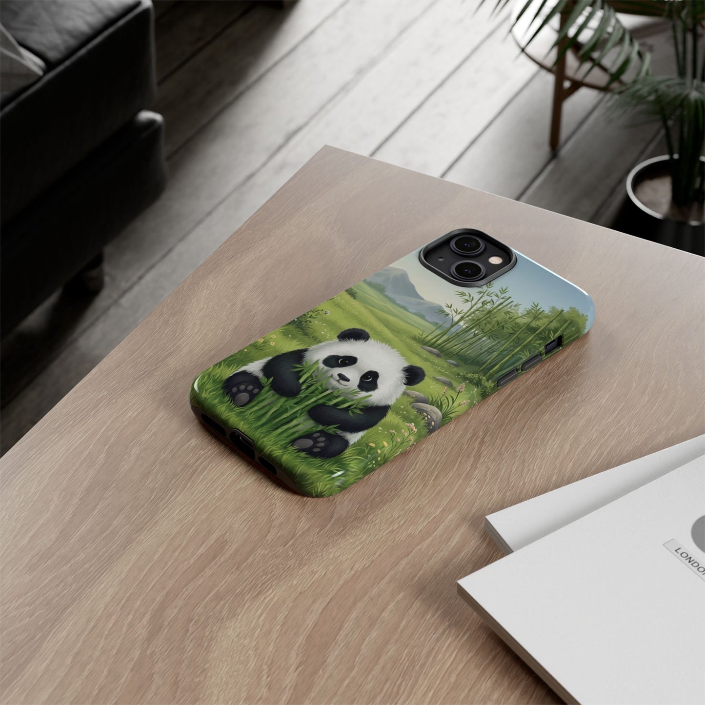 IPhone Phone Case — Cute Bamboo-Loving Panda Protective Cover