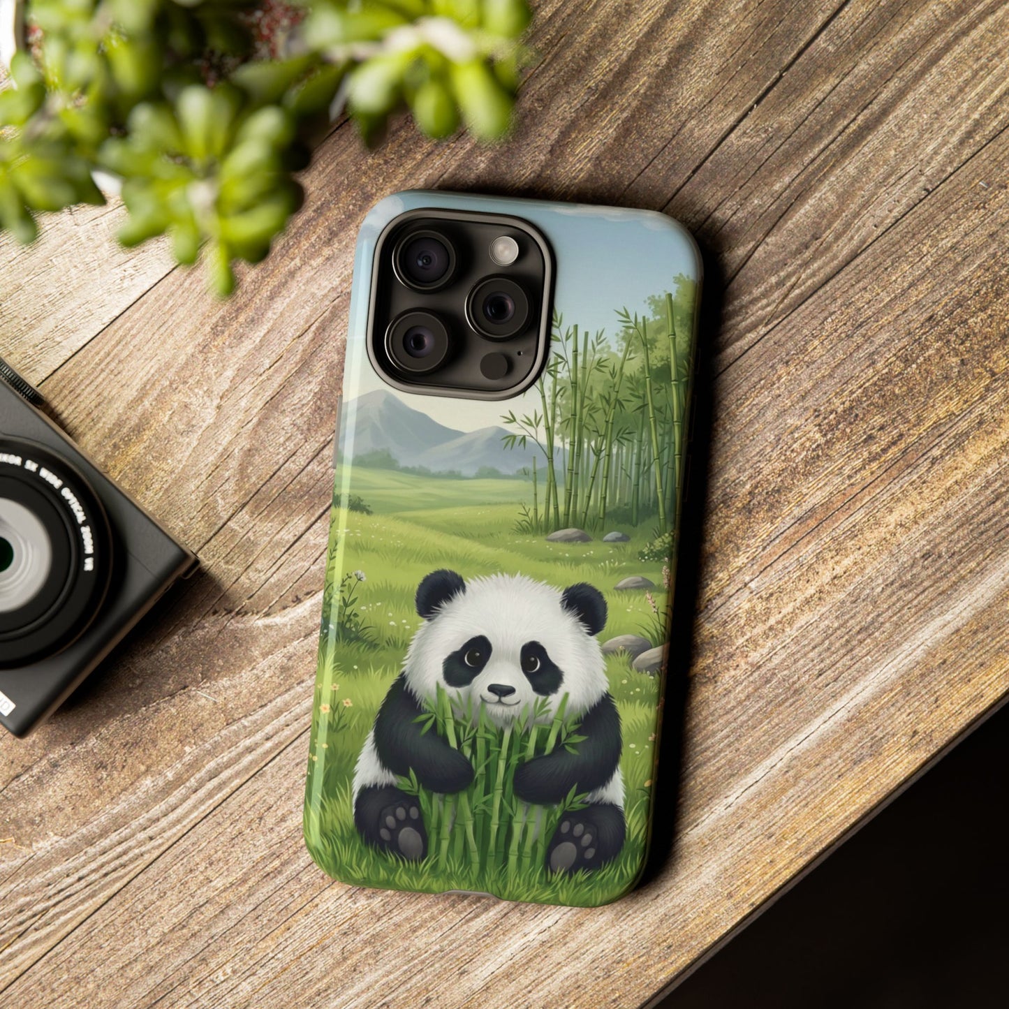 IPhone Phone Case — Cute Bamboo-Loving Panda Protective Cover