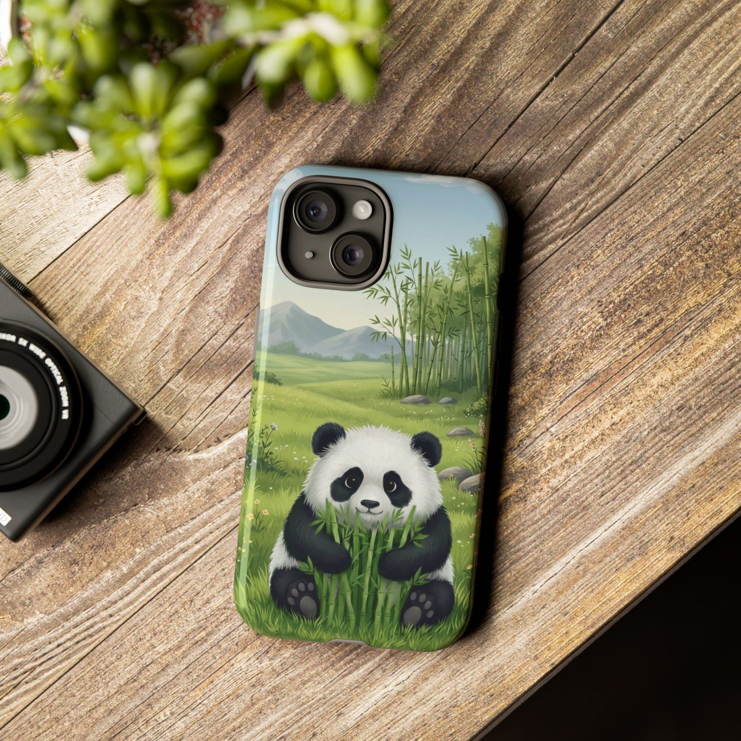 IPhone Phone Case — Cute Bamboo-Loving Panda Protective Cover