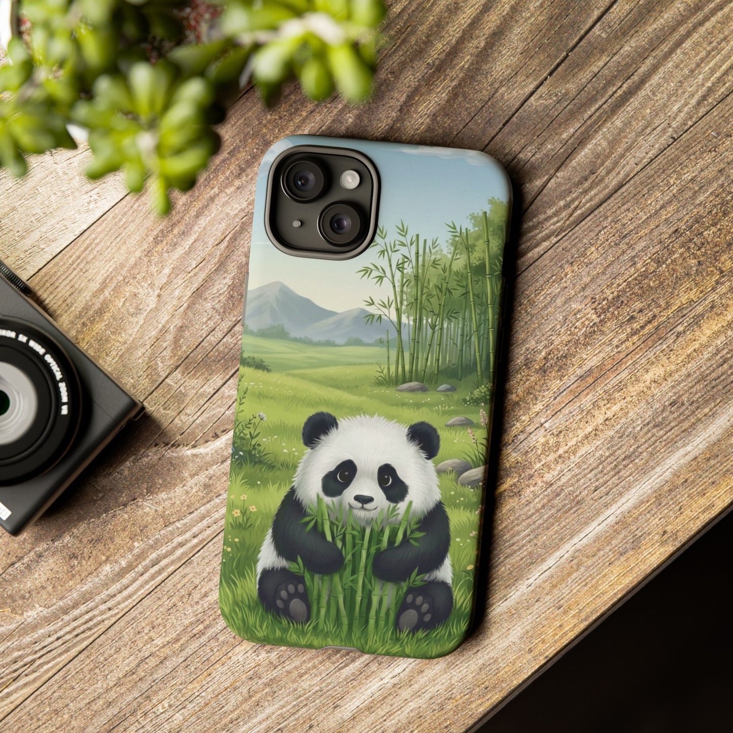 IPhone Phone Case — Cute Bamboo-Loving Panda Protective Cover