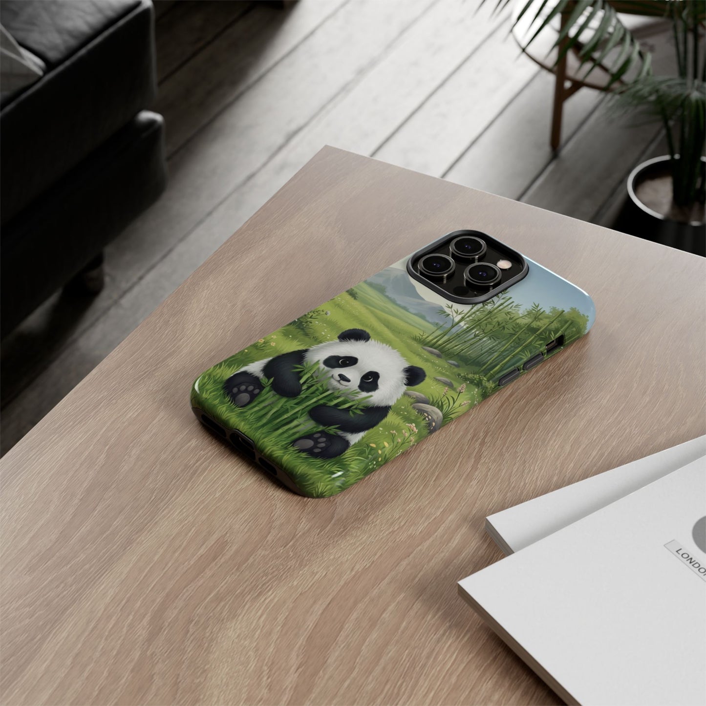 IPhone Phone Case — Cute Bamboo-Loving Panda Protective Cover