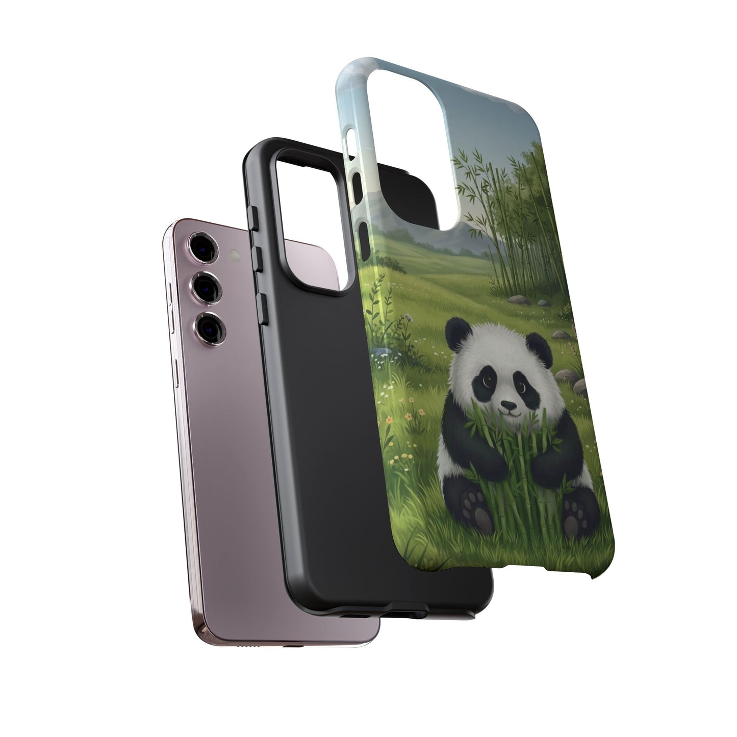 Samsung Galaxy Phone Case — Cute Bamboo-Loving Panda Protective Cover