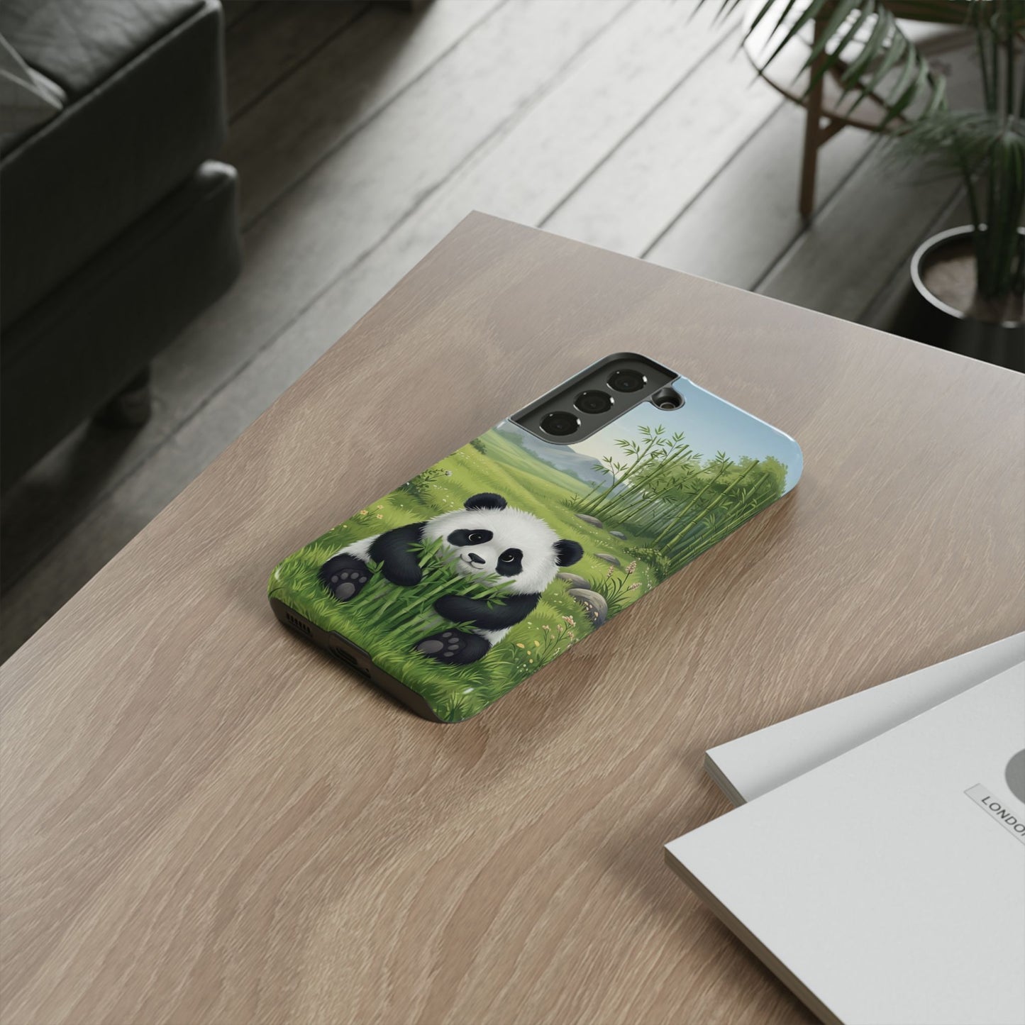 Samsung Galaxy Phone Case — Cute Bamboo-Loving Panda Protective Cover