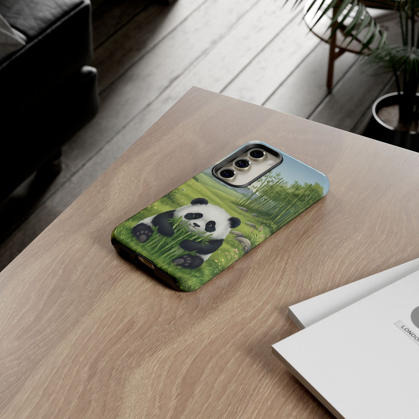 Samsung Galaxy Phone Case — Cute Bamboo-Loving Panda Protective Cover