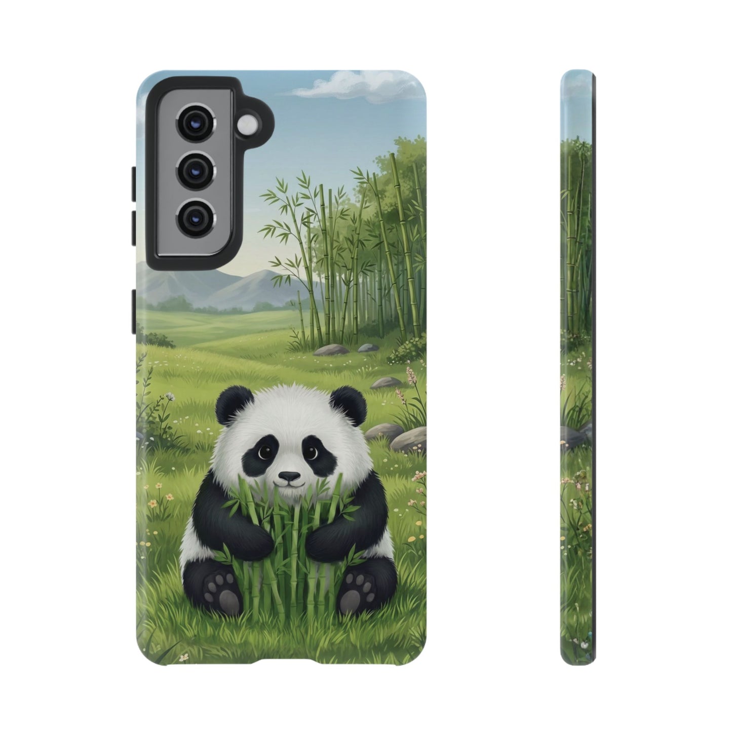 Samsung Galaxy Phone Case — Cute Bamboo-Loving Panda Protective Cover