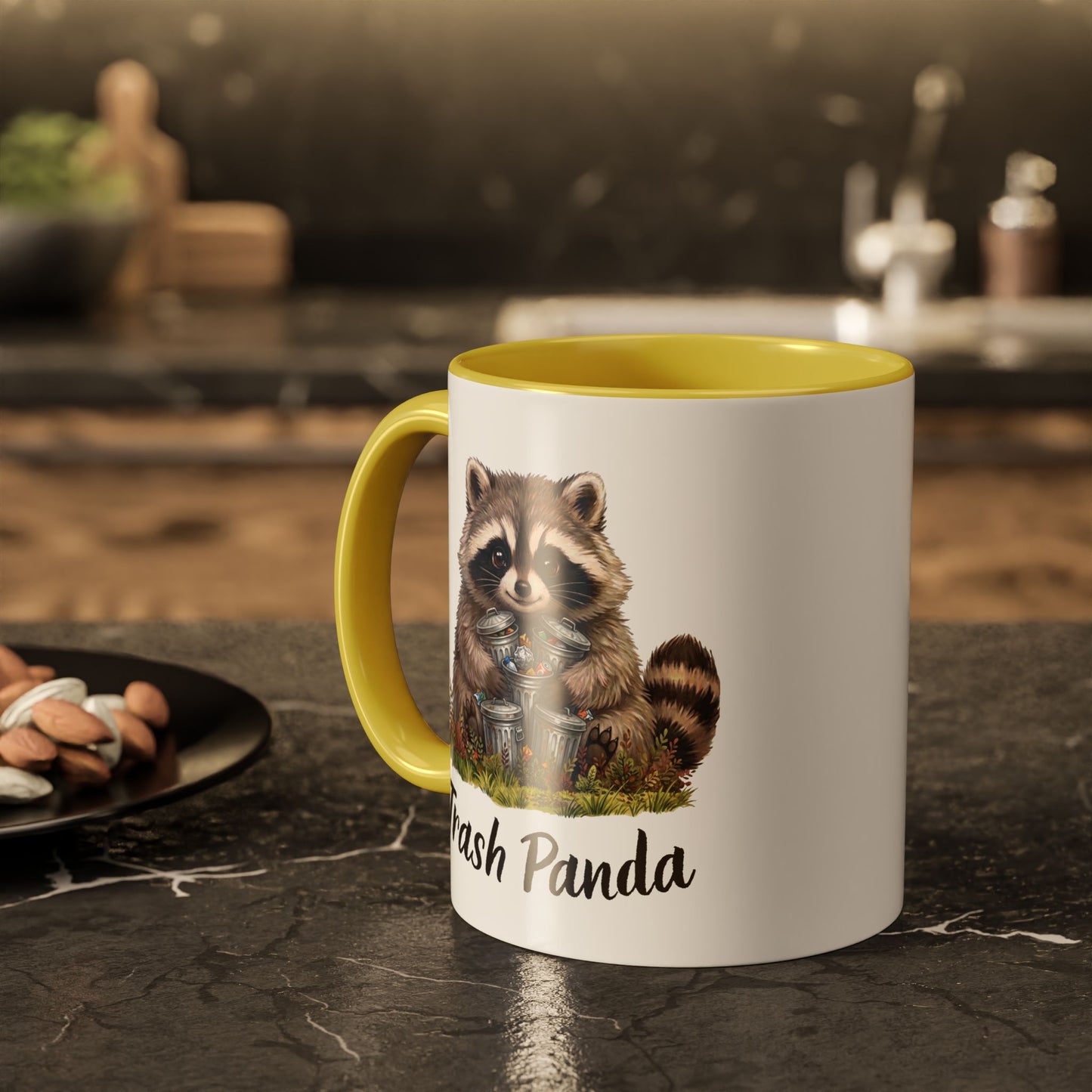 Racoon (Trash Panda) Hug Coffee Mug | Cute Racoon Forest Animal Accent Mug (11oz / 15oz)