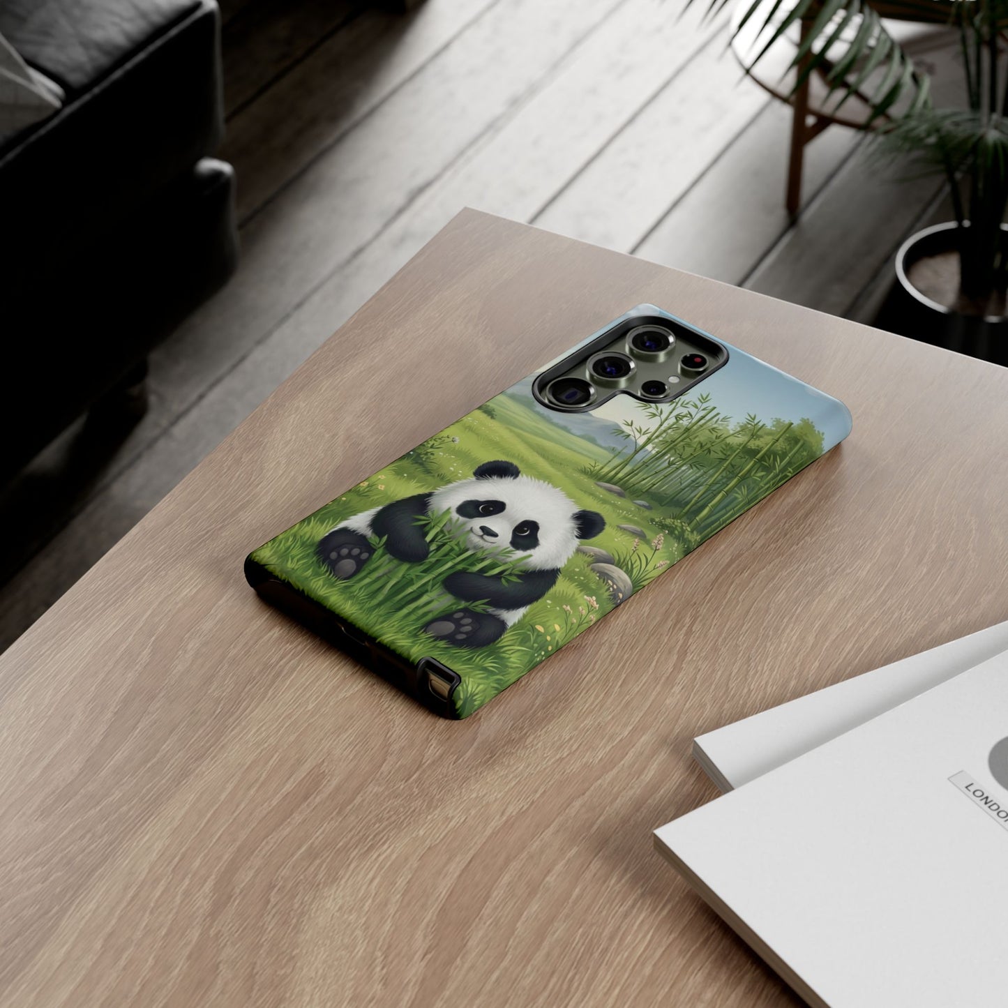 Samsung Galaxy Phone Case — Cute Bamboo-Loving Panda Protective Cover