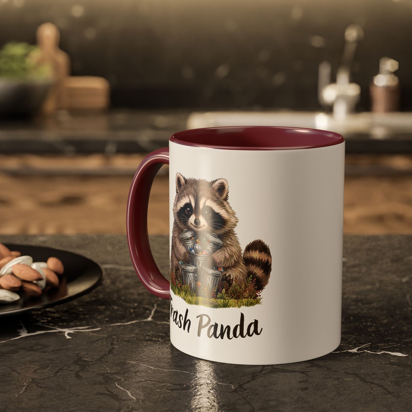Racoon (Trash Panda) Hug Coffee Mug | Cute Racoon Forest Animal Accent Mug (11oz / 15oz)