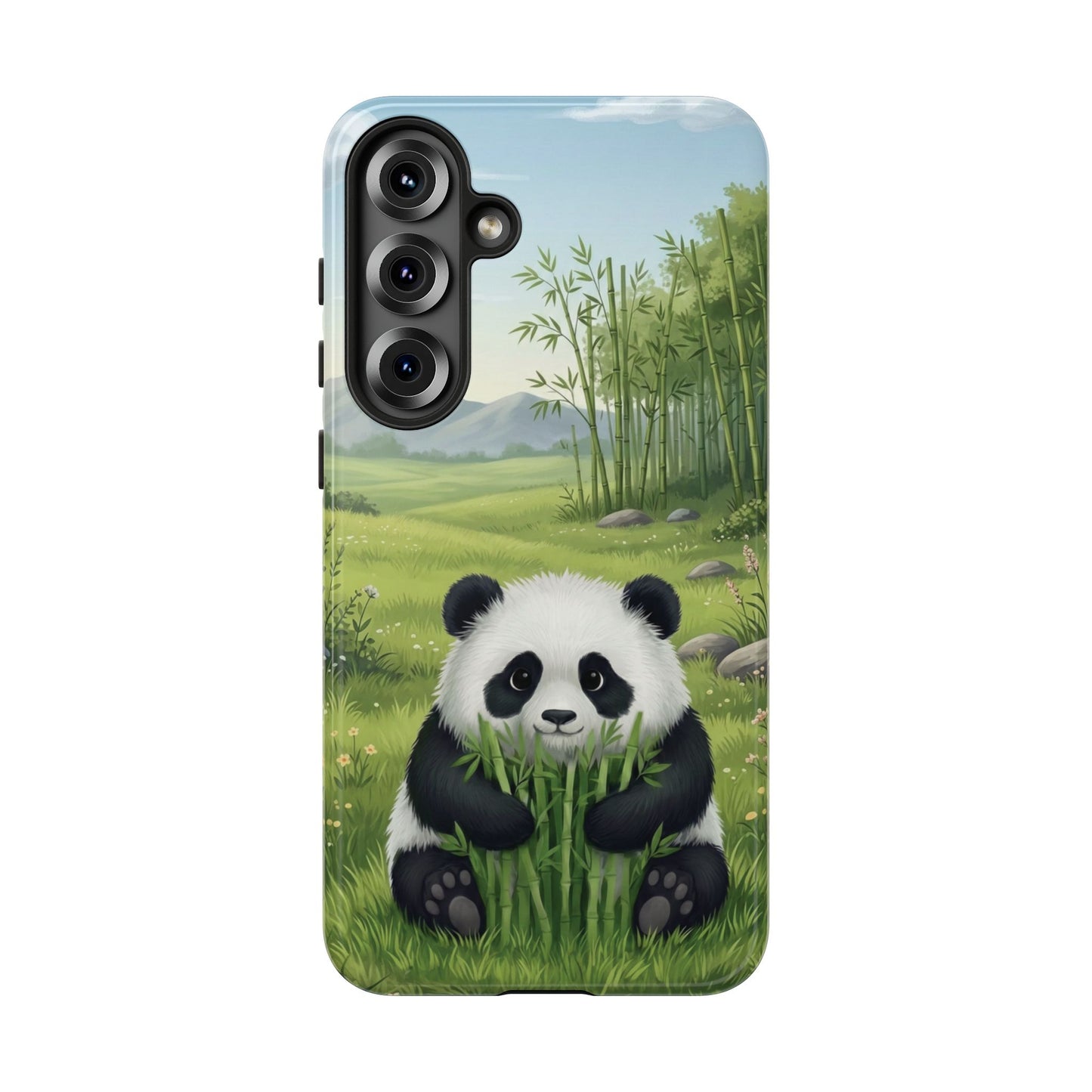 Samsung Galaxy Phone Case — Cute Bamboo-Loving Panda Protective Cover