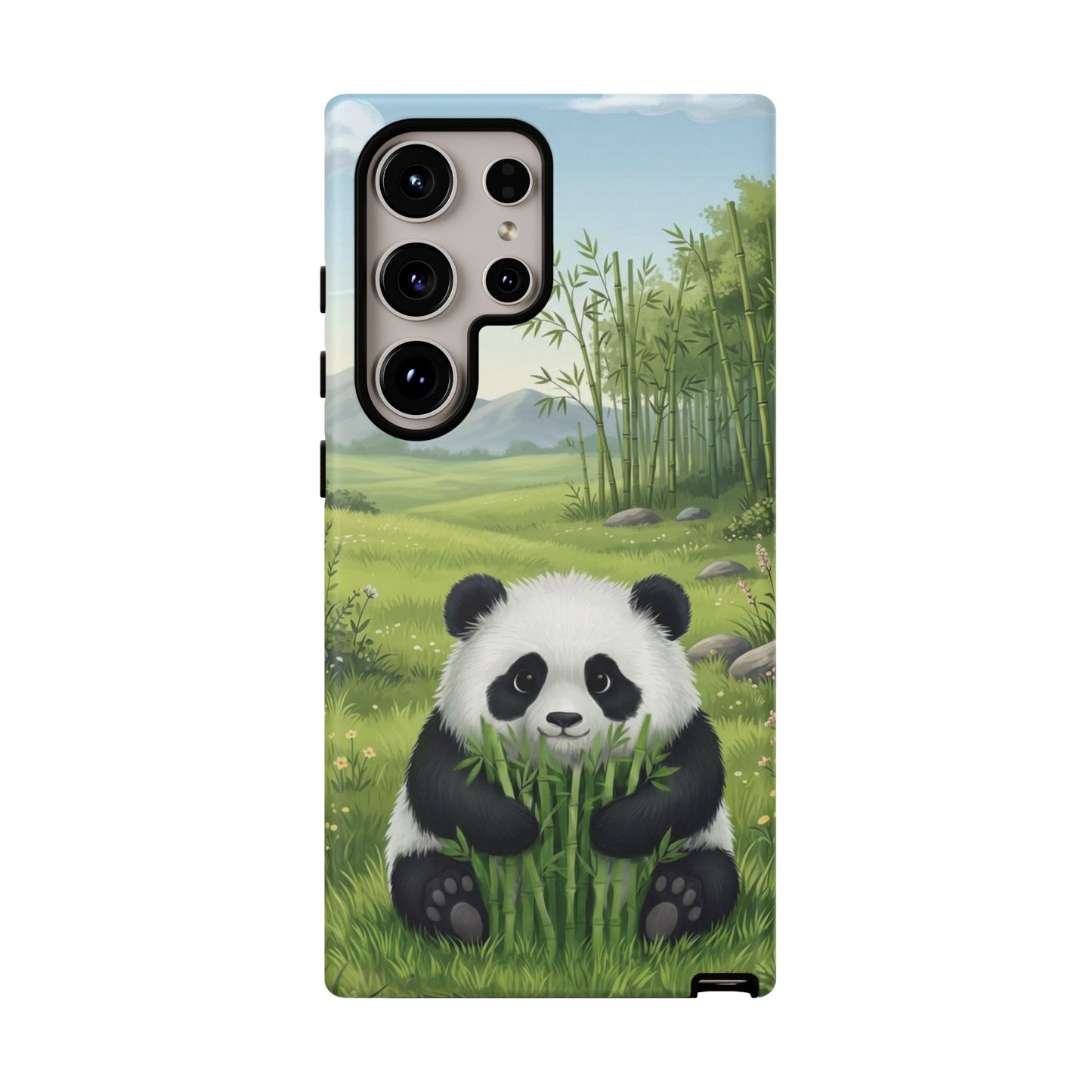 Samsung Galaxy Phone Case — Cute Bamboo-Loving Panda Protective Cover