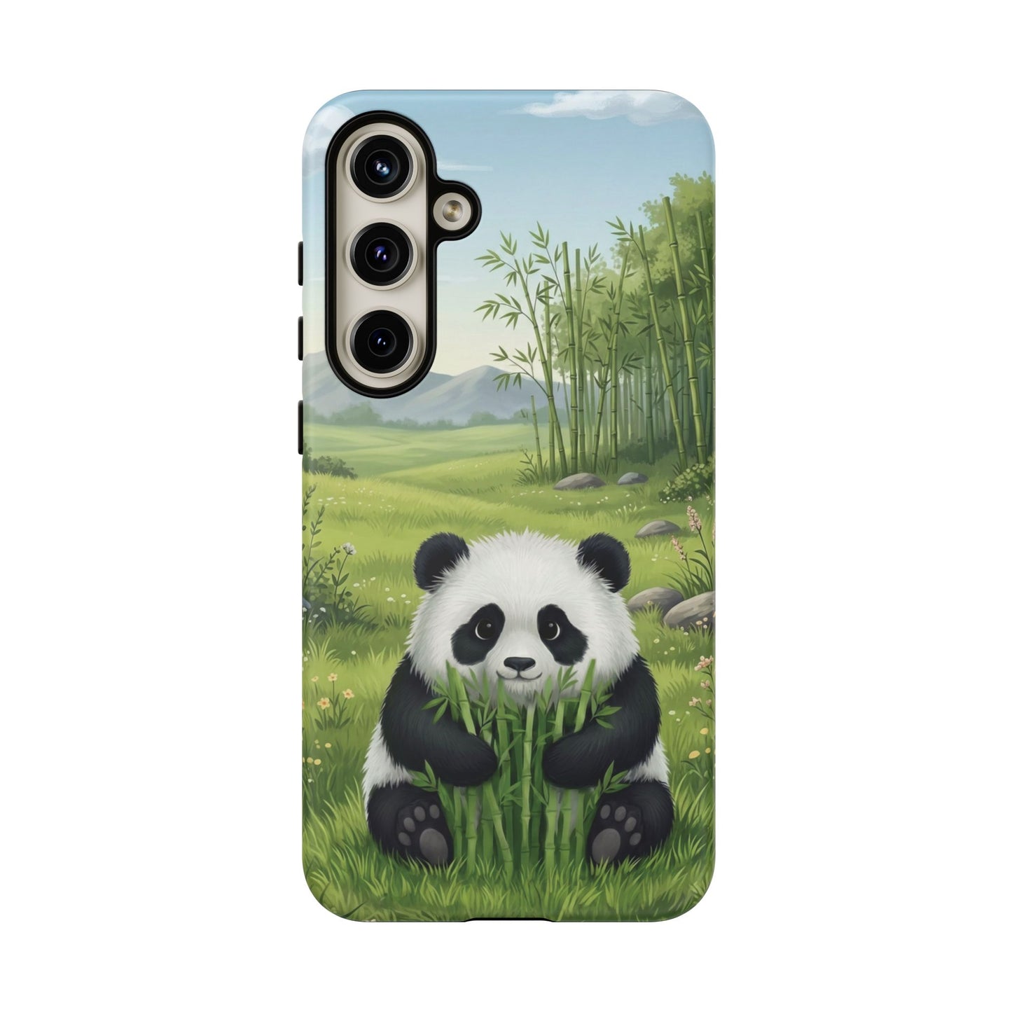 Samsung Galaxy Phone Case — Cute Bamboo-Loving Panda Protective Cover