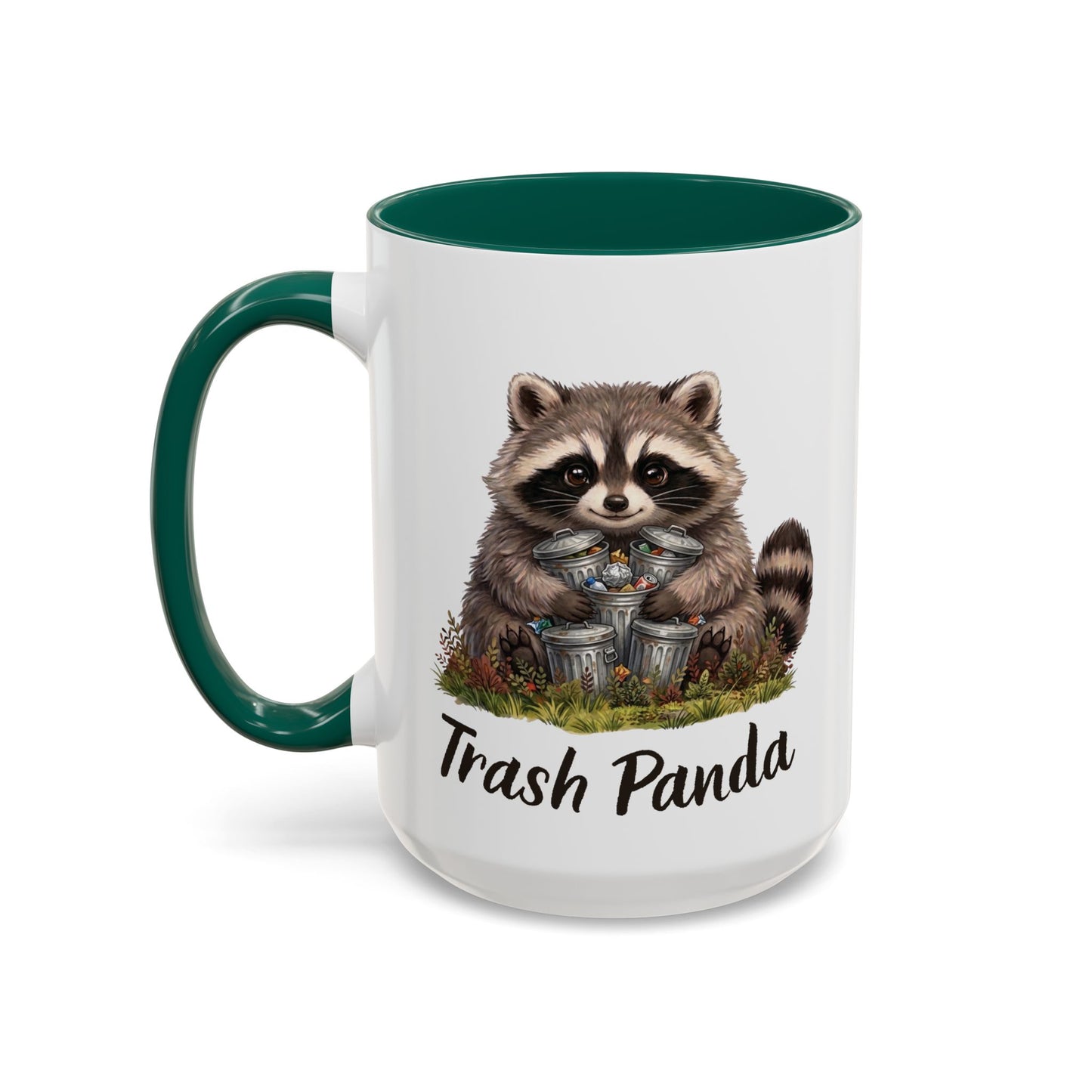 Racoon (Trash Panda) Hug Coffee Mug | Cute Racoon Forest Animal Accent Mug (11oz / 15oz)