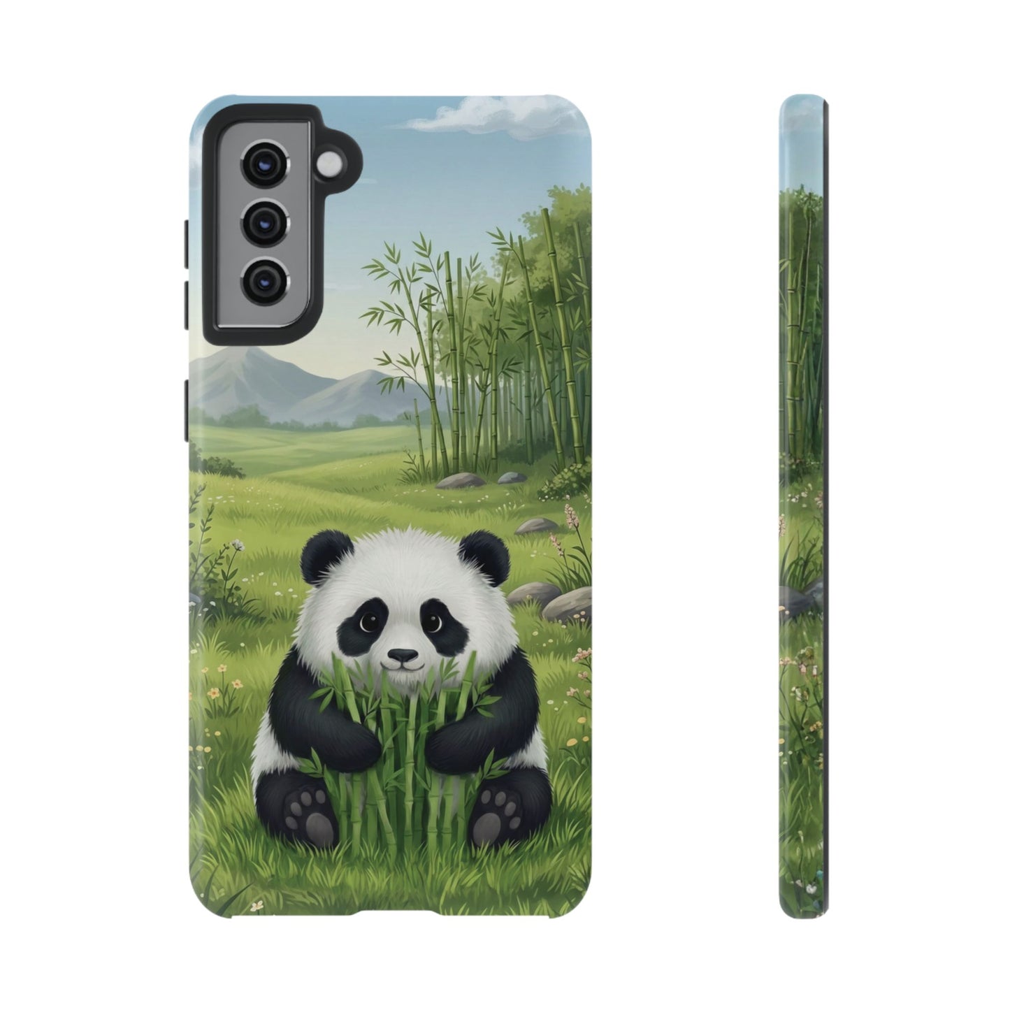 Samsung Galaxy Phone Case — Cute Bamboo-Loving Panda Protective Cover