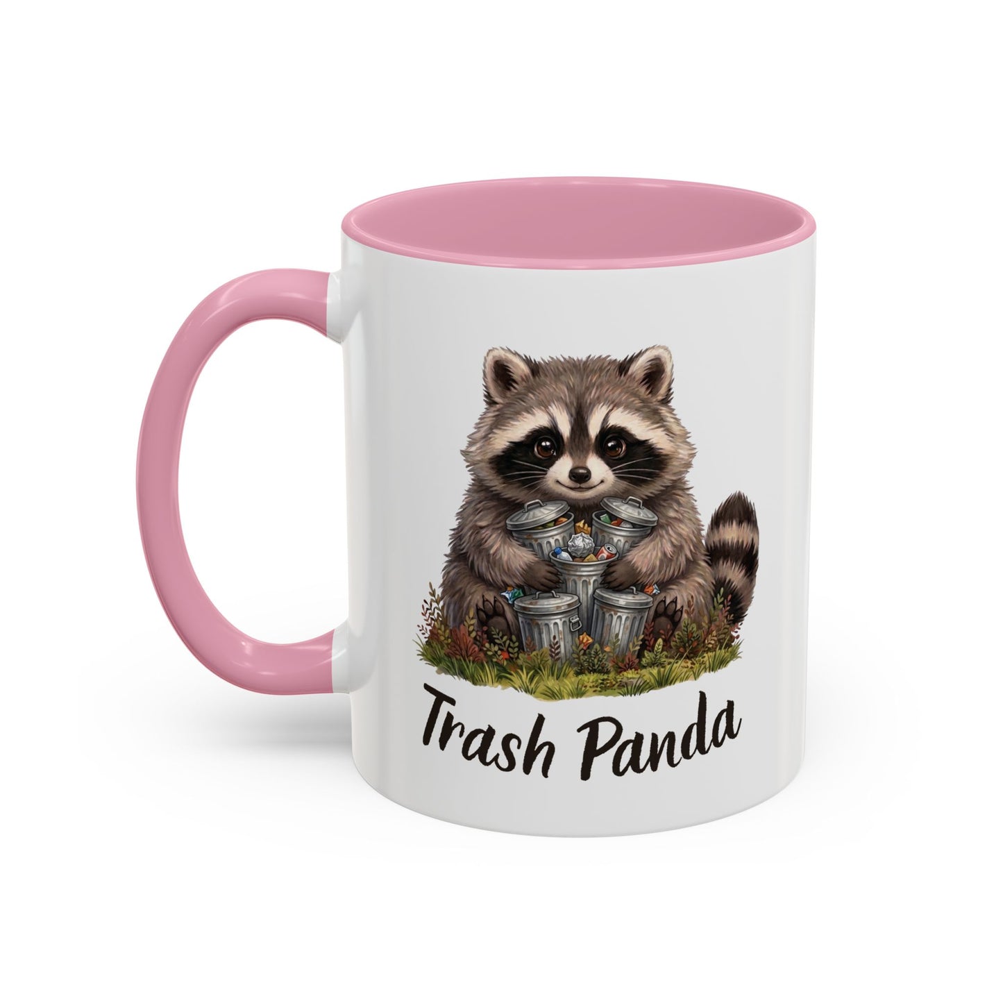 Racoon (Trash Panda) Hug Coffee Mug | Cute Racoon Forest Animal Accent Mug (11oz / 15oz)