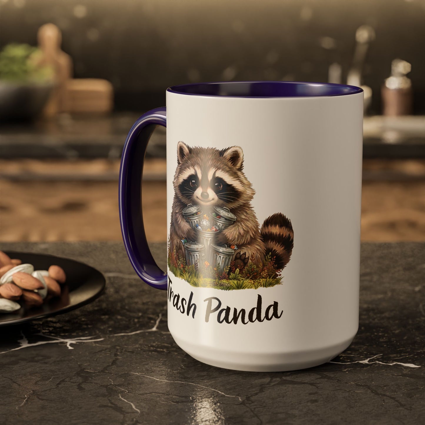 Racoon (Trash Panda) Hug Coffee Mug | Cute Racoon Forest Animal Accent Mug (11oz / 15oz)