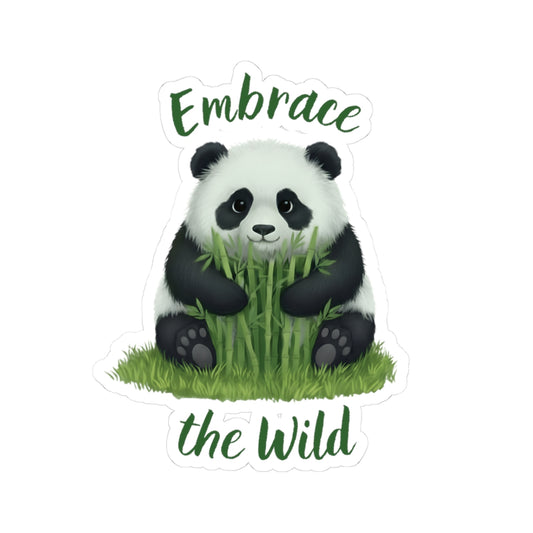 Panda Bear Kiss-Cut Sticker — Embrace the Wild Decal