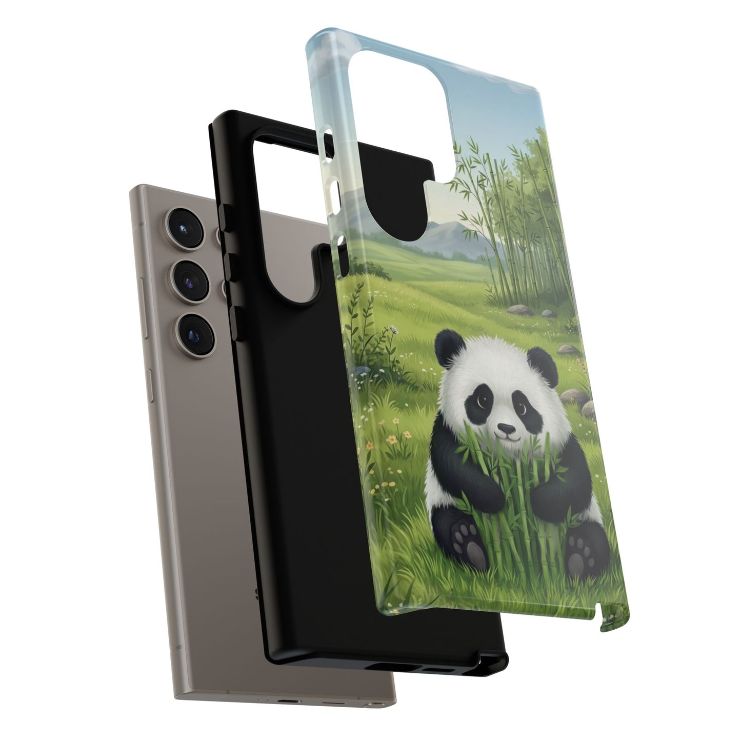 Samsung Galaxy Phone Case — Cute Bamboo-Loving Panda Protective Cover