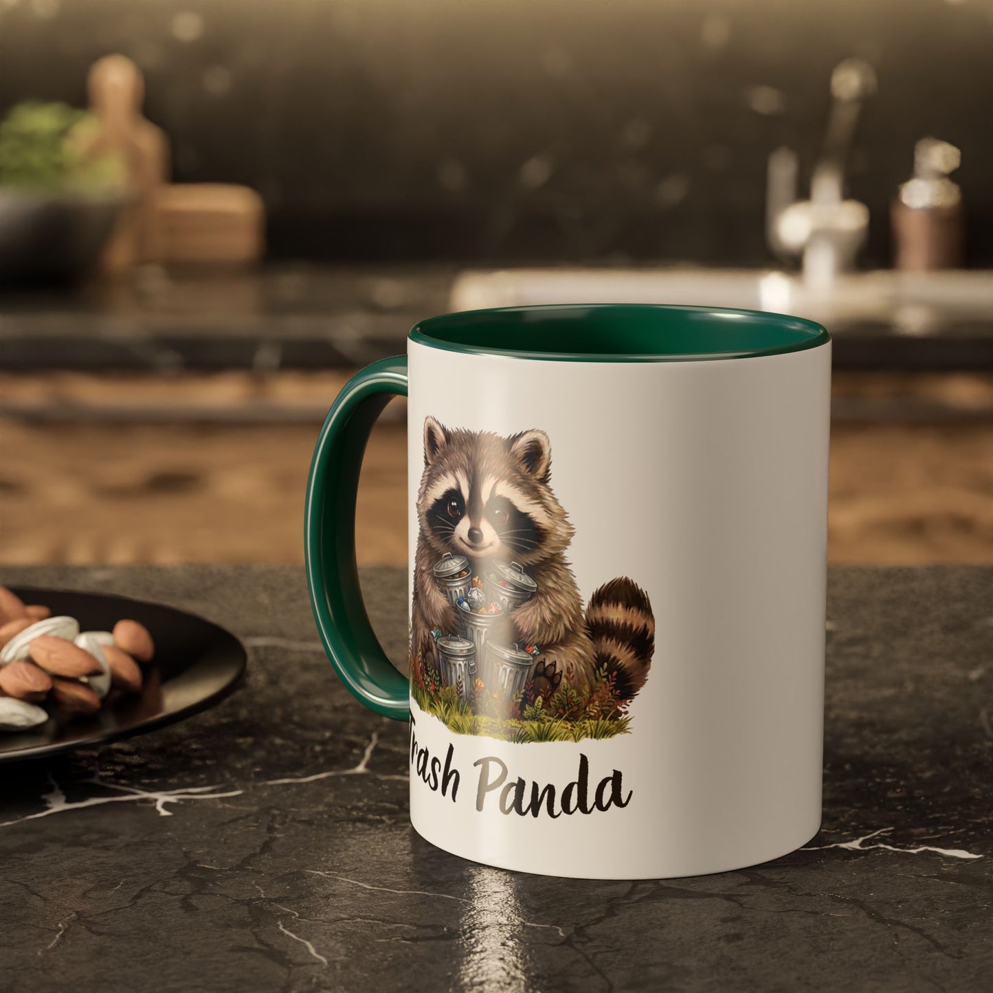 Racoon (Trash Panda) Hug Coffee Mug | Cute Racoon Forest Animal Accent Mug (11oz / 15oz)
