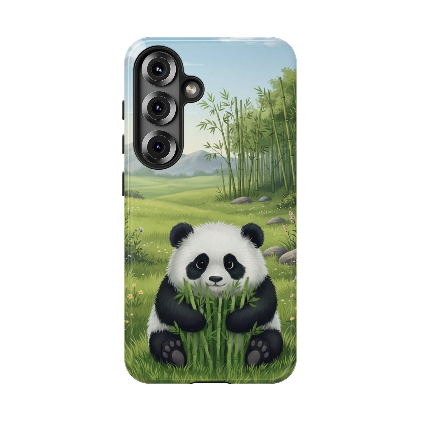 Samsung Galaxy Phone Case — Cute Bamboo-Loving Panda Protective Cover