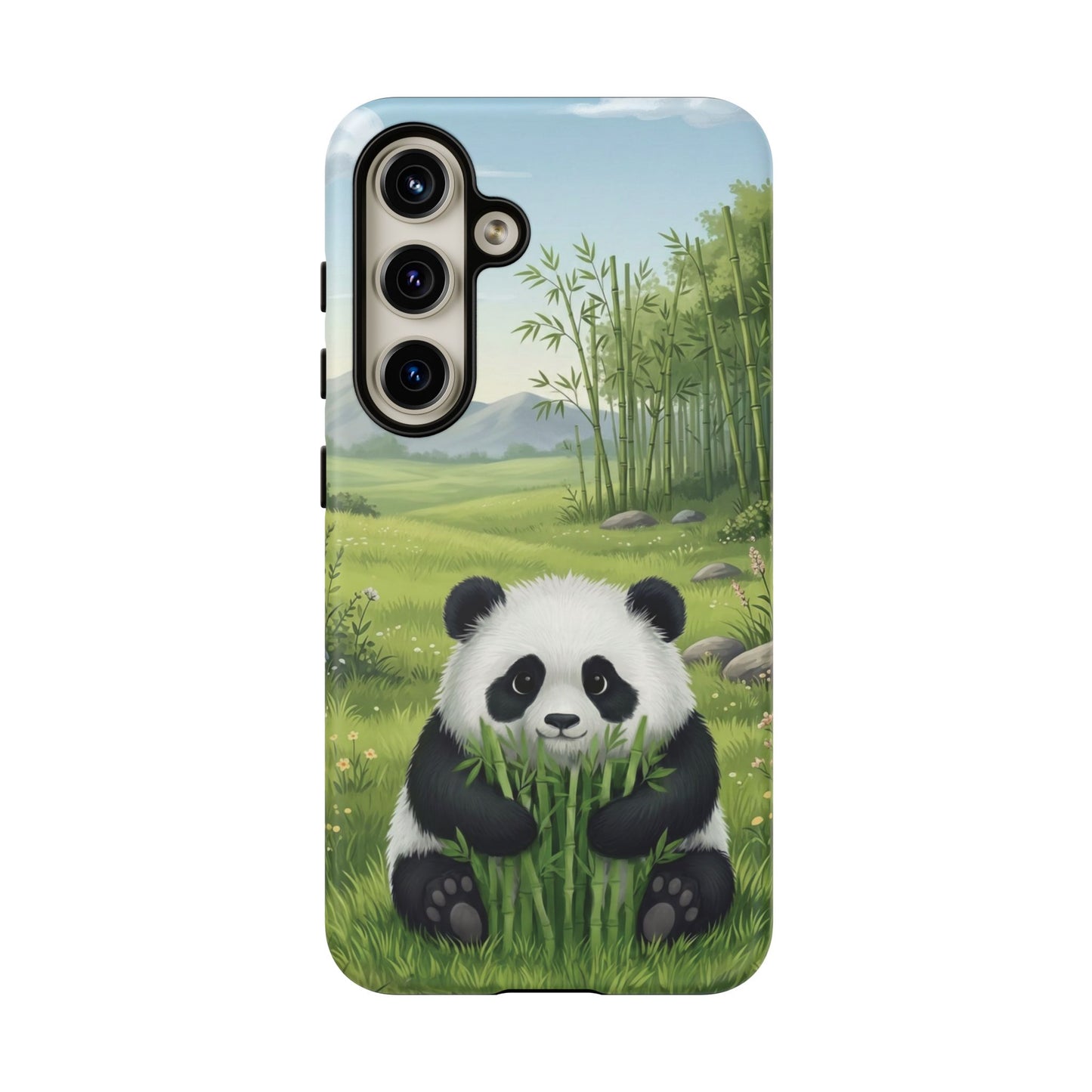Samsung Galaxy Phone Case — Cute Bamboo-Loving Panda Protective Cover
