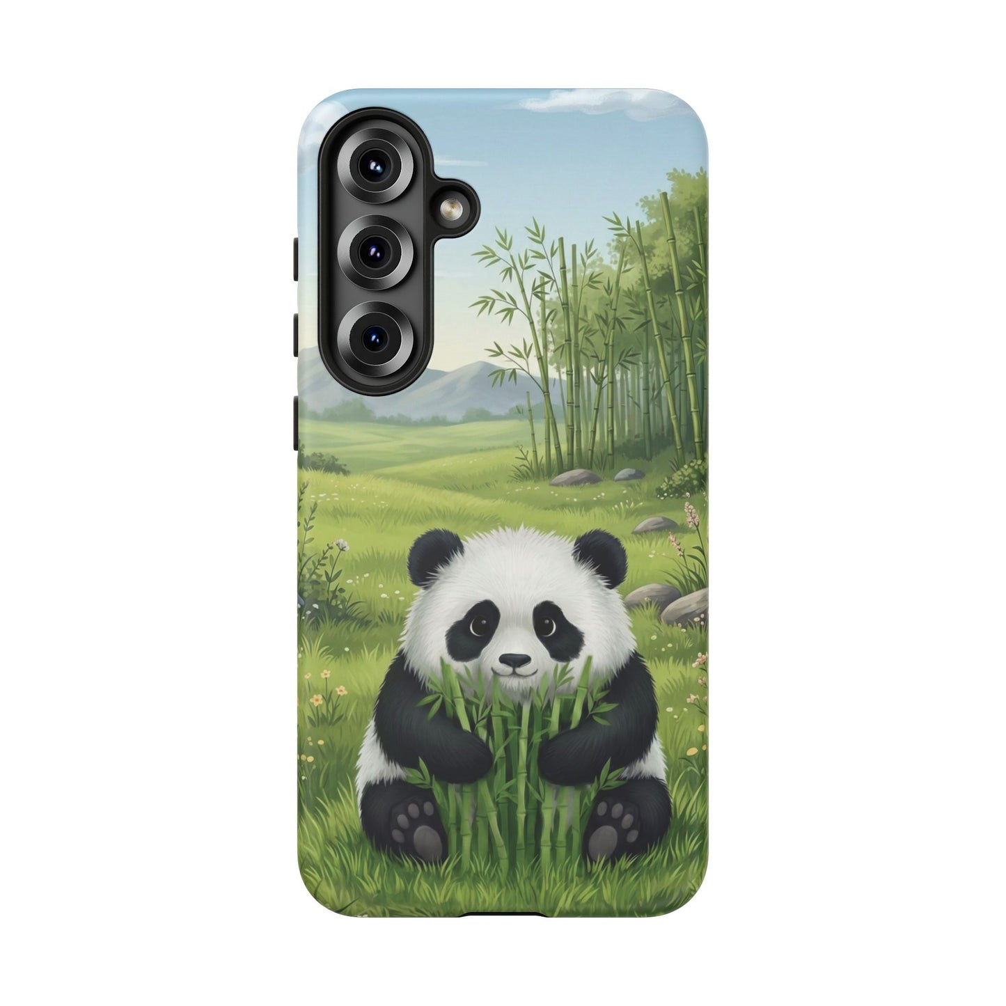 Samsung Galaxy Phone Case — Cute Bamboo-Loving Panda Protective Cover